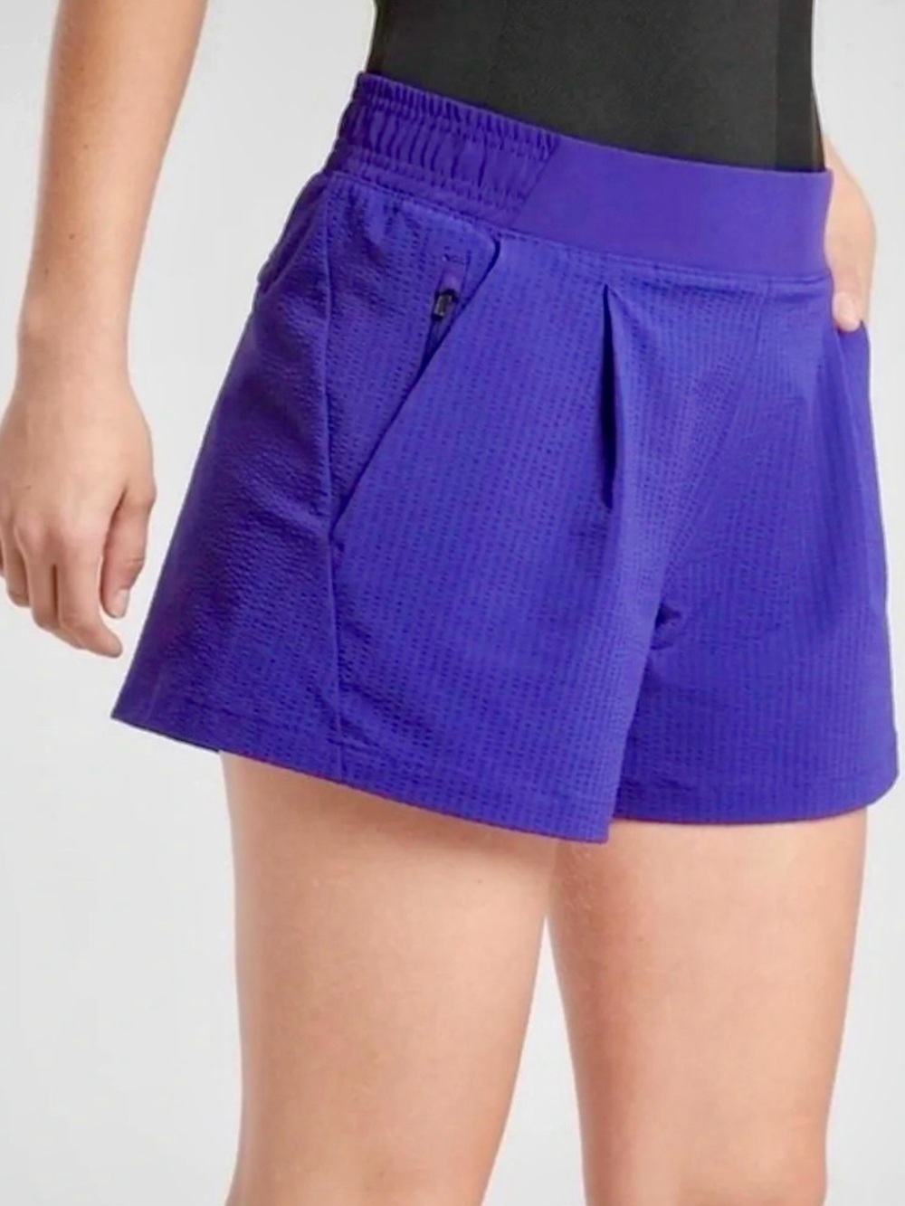 Athleta ‘Textured Brooklyn Short’ in Indigo Purple Size 0